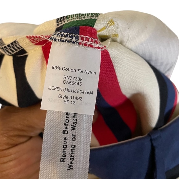 NWT J.Crew Madewell Multi-Stripe Nautical Mini skirt, Size 00 - Picture 11 of 11